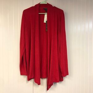 Mix by 41 Hawthorne Red Women's Sweater Cardigan Open Front XL